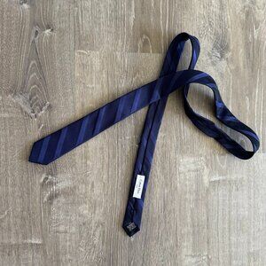 Calvin Klein Indigo Blue/Purple Diagonal Stripe Slim Tie